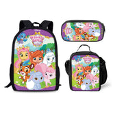 Whisker Haven Tales with the Palace Pets Schoolbag Backpack Lunch Bag Pencil Case 3pcs Set Gift for Kids Students